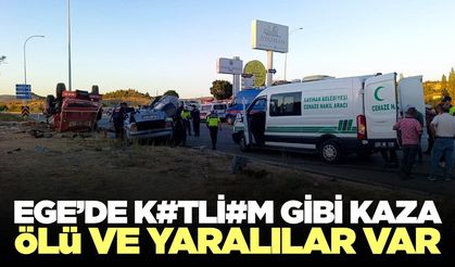 Ege'de yangından dönen arazöz kaza yaptı! Ölü ve çok sayıda yaralı var