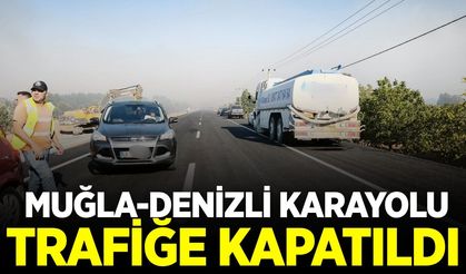 Muğla-Denizli karayolu trafiğe kapandı