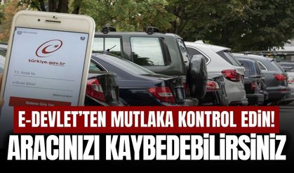 Araç sahipleri dikkat: E-devlet'ten mutlaka kontrol edin
