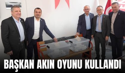 Çetin Akın, Manisa İl Başkanlığı ön seçimi için Turgutlu’da oy kullandı