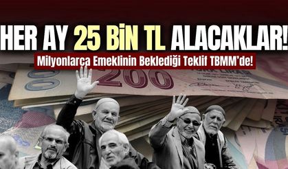 Milyonlarca Emekliyi İlgilendiriyor: 25 Bin TL’lik Teklif Meclis’te