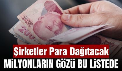 Onlarca şirket dağıtacak! Ödemeler hesaplara ne zaman yatacak?