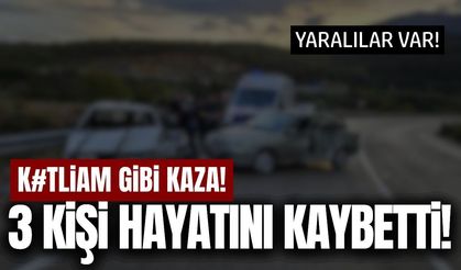 Otomobiller kafa kafaya çarpıştı: 3 kişi hayatını kaybetti!