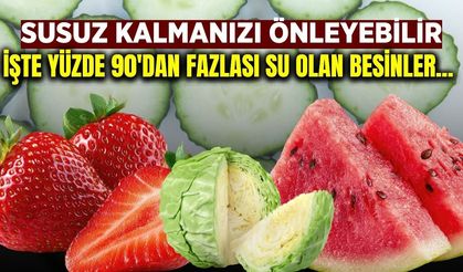 Yüzde 90'dan fazlası su olan 8 besin nedir?