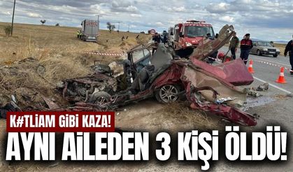 Uşak'ta feci kaza: Aynı aileden 3 kişi hayatını kaybetti!