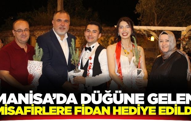 Akhisar'da Örnek Düğün: İrem ve Orkun Çiftinden Fidanlı Gelecek Sözü