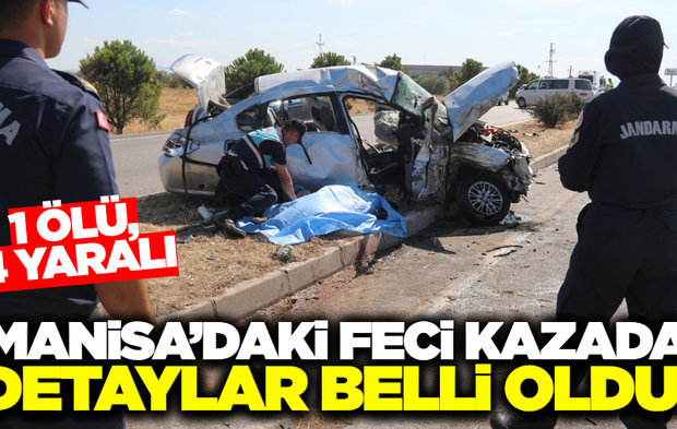 Manisa'da zincirleme trafik kazasında 1 kişi öldü, 4 kişi yaralandı