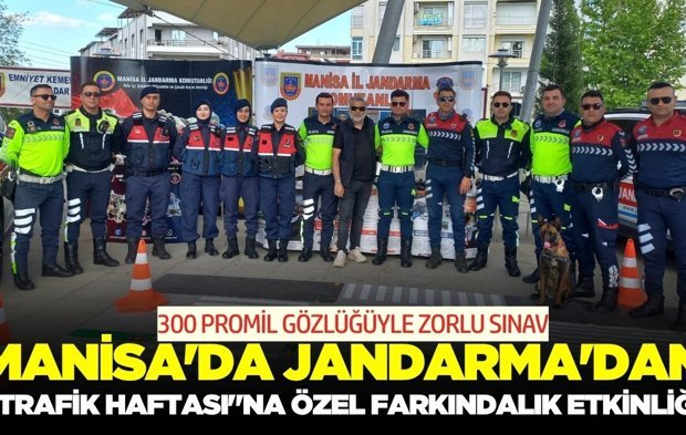 Manisa'da Jandarma'dan "Trafik Haftası"na Özel Farkındalık Etkinliği: Alkol Gözlüğüyle Acı Tecrübe