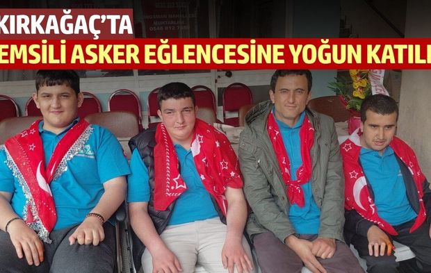 Kırkağaç Engelliler Derneği'nden temsili askerlik eğlencesi