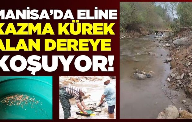 Manisa'da viral olan çılgınlık: Yeni mesai dere yataklarında!
