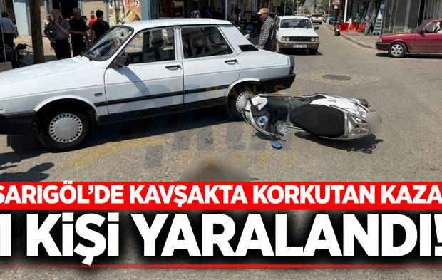 Sarıgöl'de otomobil ile motosiklet çarpıştı: 1 yaralı