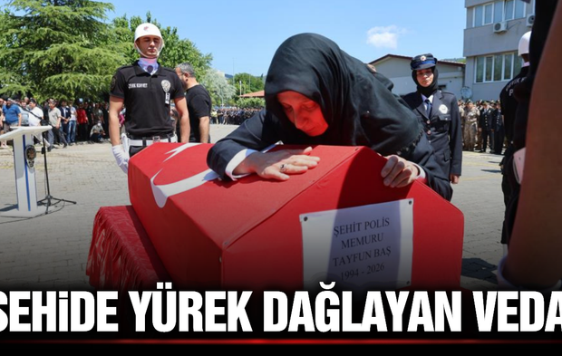 Şehit polis memuru Tayfun Baş'a acı veda!
