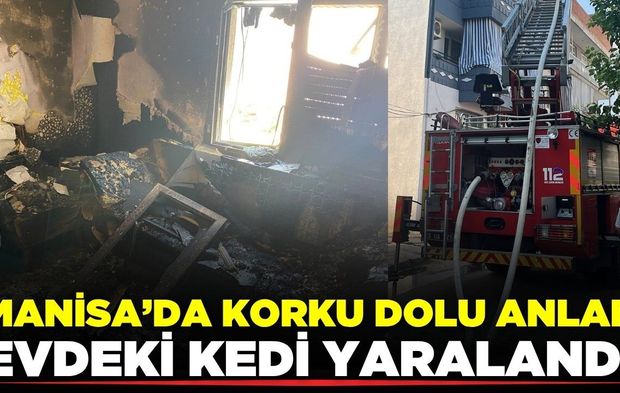 Manisa’da ev yangını: Kullanılamaz hale geldi