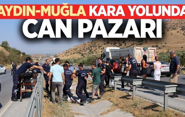 Aydın-Muğla kara yolunda feci kaza: Otomobil tırın altına girdi