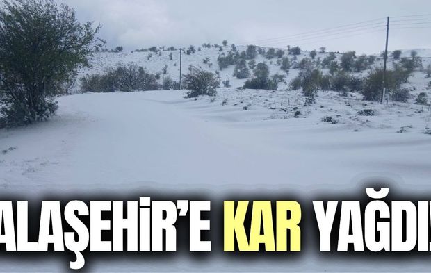 Alaşehir'e sezonun ilk karı yağdı!