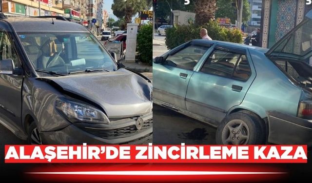 Alaşehir'de zincirleme kaza: Ortalık savaş alanına döndü