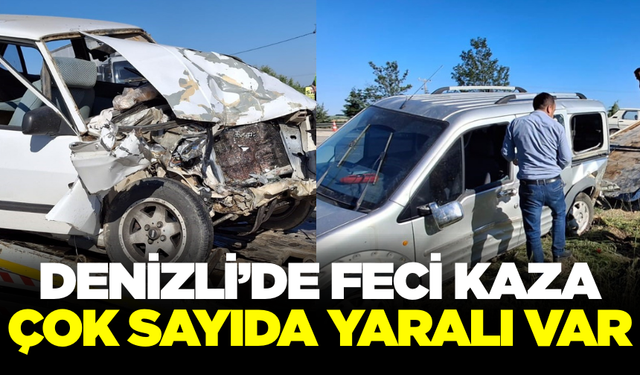Denizli'de tütün işçi servisi kaza yaptı
