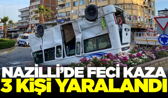 Nazilli'de servis araçları kaza yaptı! 3 kişi yaralandı