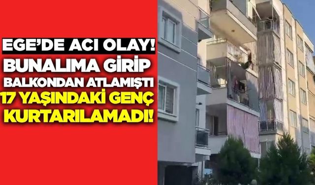 Bunalıma giren genç kız balkondan atladı
