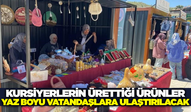El emeği göz nuru ürünler Zafer Meydanı'nda satışa sunuldu