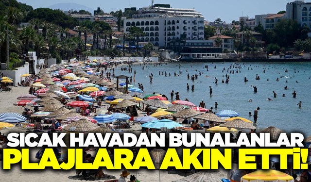 Termometreler 38 dereceyi gördü, plajlar akın akın doldu