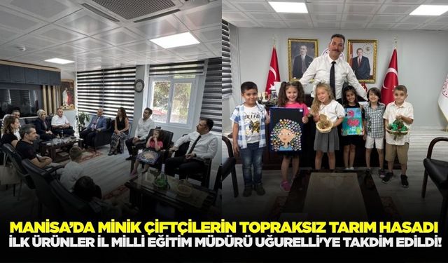 Manisa'da çiftçiler ilk hasatlarını yaptılar!