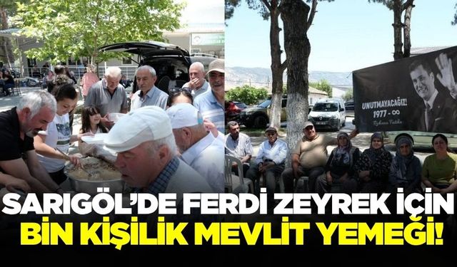Sarıgöl'de Zeyrek için Mevlit yemeği