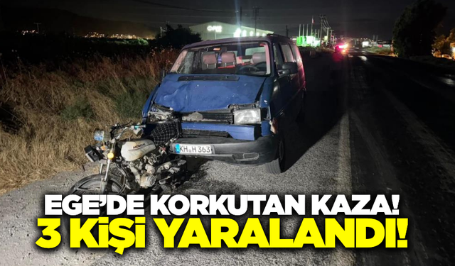 Aydın'da minibüs motosiklete çarptı: 3 yaralı