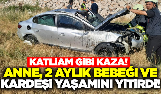 Kontrolden çıkan otomobil tarlaya devrildi: 3 ölü, 3 yaralı