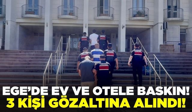 Ege'de uyuşturucu operasyonu: 3 kişi yakalandı