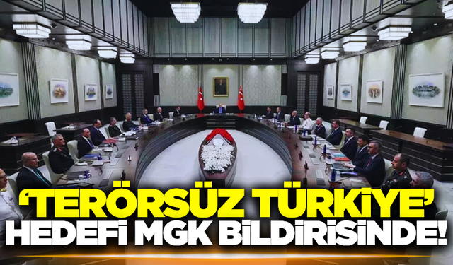 Milli Güvenlik Kurulu bildirisinde 'Terörsüz Türkiye' vurgusu
