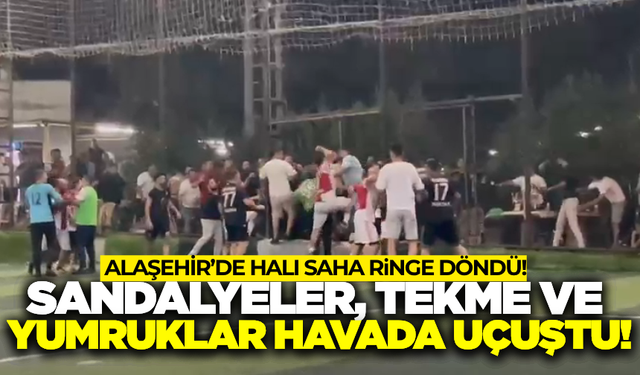 Alaşehir'de final maçında taraftarlar birbirine girdi!