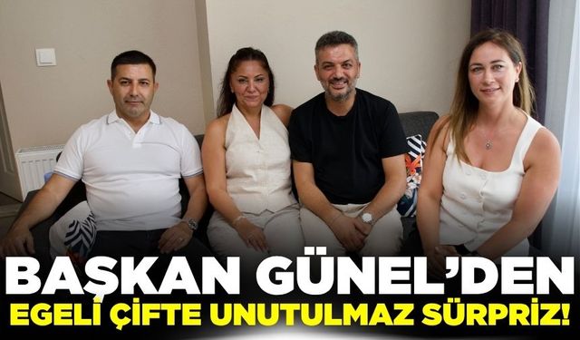 Başkan Günel, Canlı çiftine unutulmaz bir an yaşattı