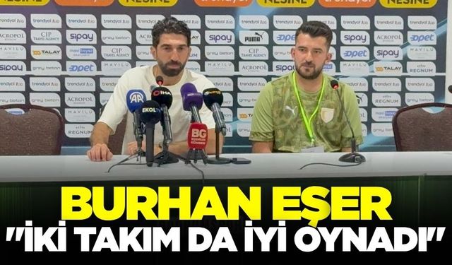 Teknik Direktörü Eşer'den açıklamalar!