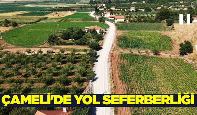 Çameli'de asfalt çalışmaları devam ediyor