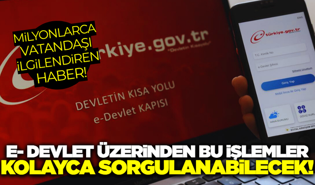 E-Devlet'te 4 yeni hizmetle hayatınız kolaylaşacak!