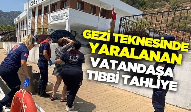 Ege'de yaralanan vatandaşa tıbbi tahliye!