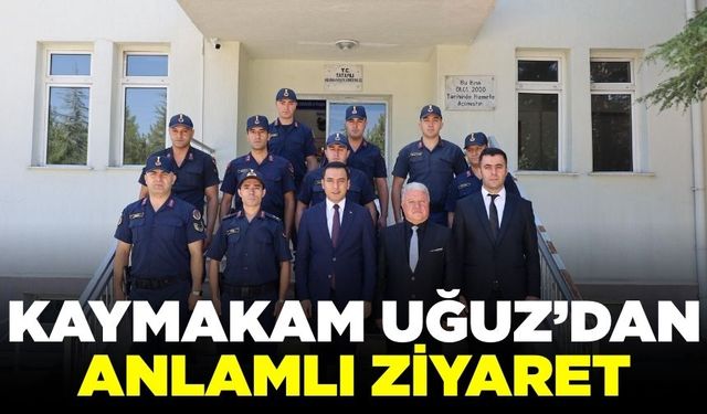 Kaymakam Uğuz, jandarma karakolunu ziyaret etti