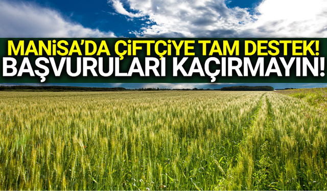 Manisa'da tarıma büyük destek!