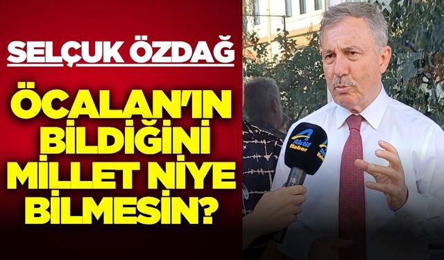 Selçuk Özdağ, "Gizli Kapaklı İşlere Hayır"