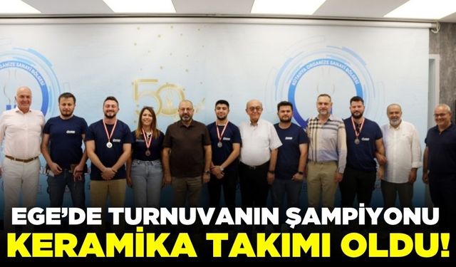 Ege'de firmalar arası voleybol turnuvası sona erdi
