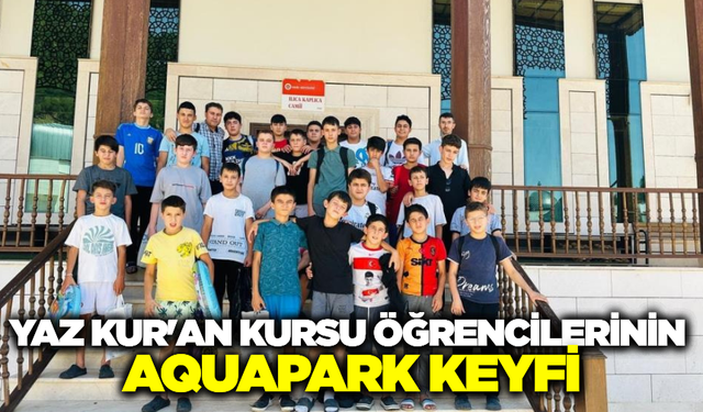 Kur'an Kursu öğrencileri Gediz Aquapark'ta eğlendi