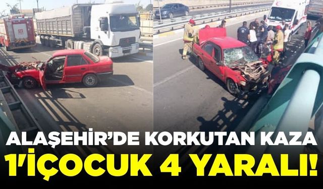 Alaşehir’de Kamyonet ile Otomobil Çarpıştı!