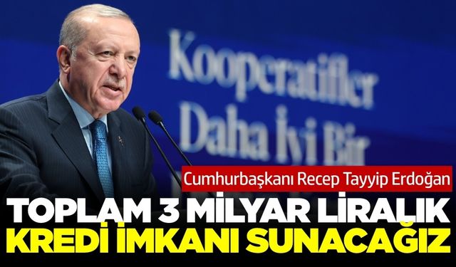 Cumhurbaşkanı Erdoğan'dan kredi müjdesi...