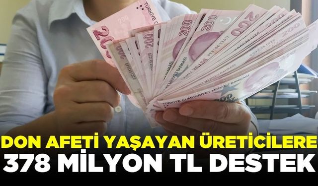 Don olayından zarar gören üreticilere destek