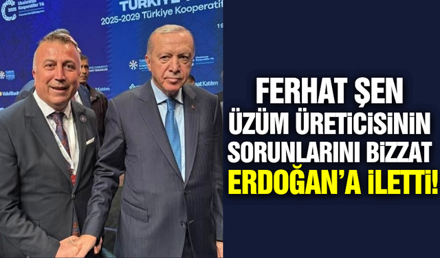 Ferhat Şen, üzüm üreticisinin sorunlarını Erdoğan'a iletti!