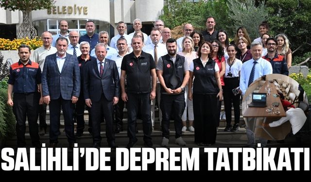 Salihli'de afet bilgilendirme toplantısı ve deprem tatbikatı