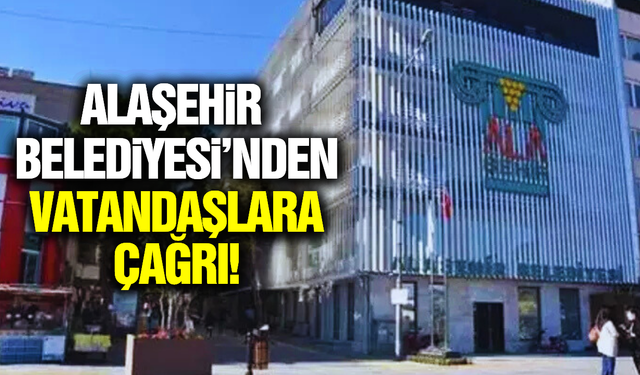 Alaşehir Belediyesi'nden Hayırseverlere Önemli Çağrı