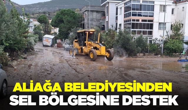 Aliağa Belediyesi, su tahliye çalışmalarına destek verdi!