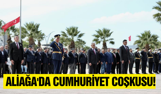 Aliağa'da Cumhuriyet'in 102. yılı coşkuyla kutlandı